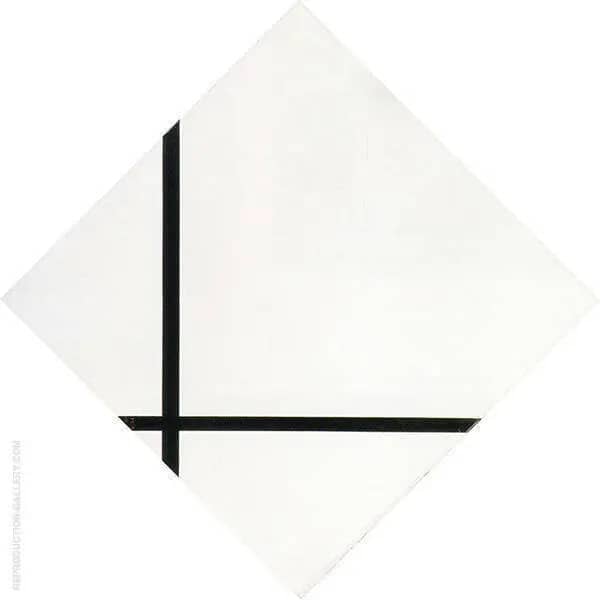 Lozenge Composition with Two Lines 1931 | Oil Painting Reproduction