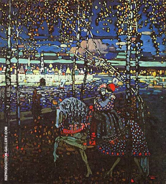 Riding Couple 1906 by Wassily Kandinsky | Oil Painting Reproduction