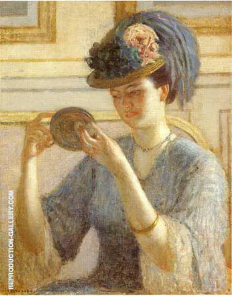 Reflections c 1908 by Frederick Carl Frieseke | Oil Painting Reproduction