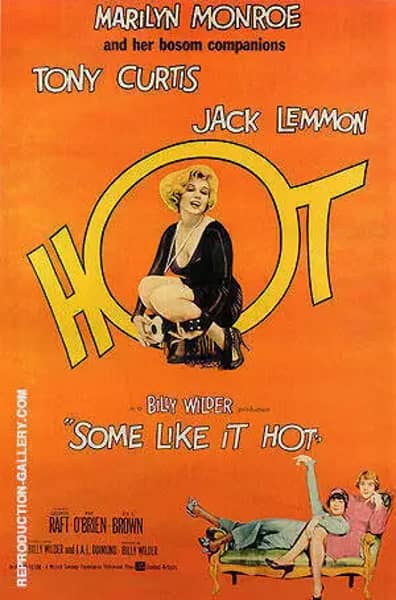 SOME LIKE IT HOT BILLY WILDER 1959 | Oil Painting Reproduction