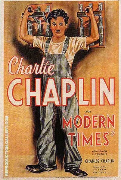MODERN TIMES CHARLIE CHAPLIN 1936 | Oil Painting Reproduction