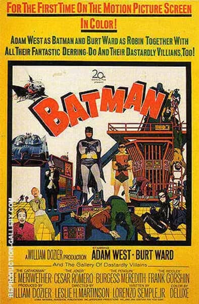 BATMAN 1966 by Classic-Movie-Posters | Oil Painting Reproduction