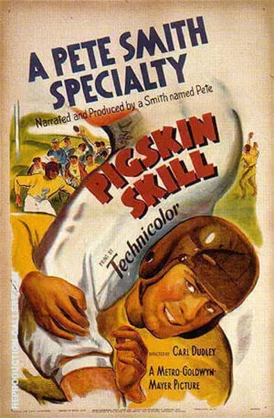 Pigskin Skill, 1937 by Sporting-Movie-Posters | Oil Painting Reproduction