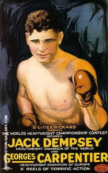 JACK DEMPSEY AND GEORGES CARPENTER, 1921 | Oil Painting Reproduction