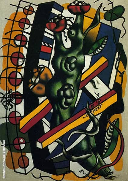 The Tree in the Ladder 1943 by Fernand Leger | Oil Painting Reproduction