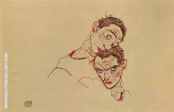 Untitled 1910 by Egon Schiele | Oil Painting Reproduction