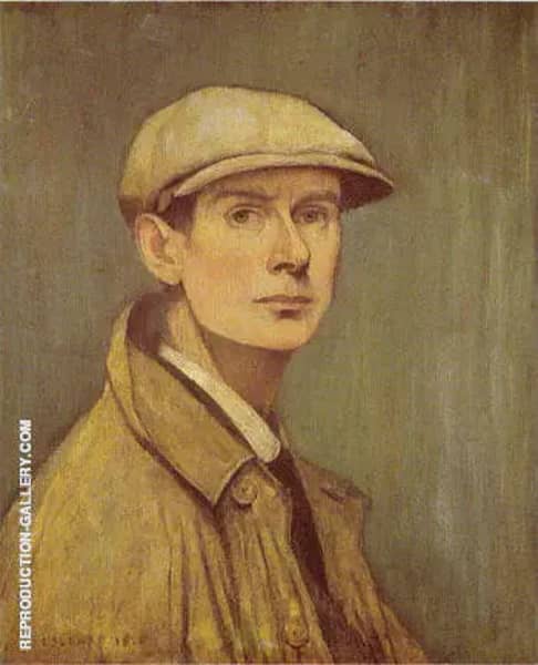 Self Portrait 1925 by L-S-Lowry | Oil Painting Reproduction