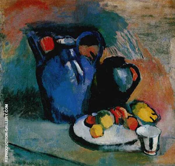 Still Life with Blue Jug by Henri Matisse | Oil Painting Reproduction