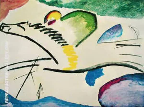 Lyric Man on a Horse by Wassily Kandinsky | Oil Painting Reproduction
