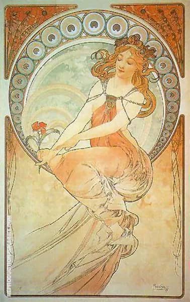Painting 1898 by Alphonse Mucha | Oil Painting Reproduction