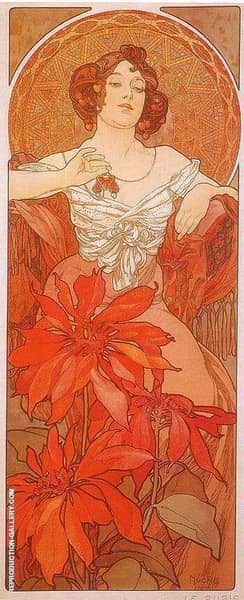 Ruby by Alphonse Mucha | Oil Painting Reproduction