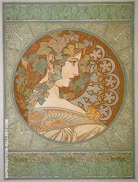 Ivy 1901 by Alphonse Mucha | Oil Painting Reproduction