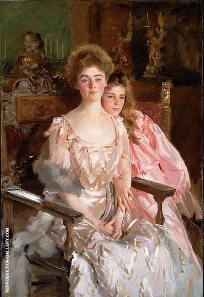 Mrs. Fiske Warren and her Daughter 1903 | Oil Painting Reproduction