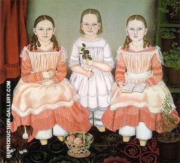 The Lincoln Children 1845 by Susan C Walters | Oil Painting Reproduction