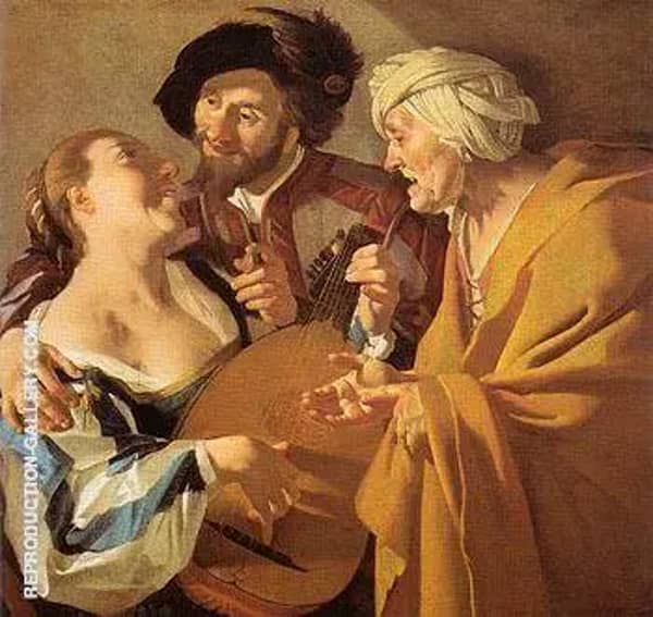 The Procuress 1672 by Dirk Van Baburen | Oil Painting Reproduction