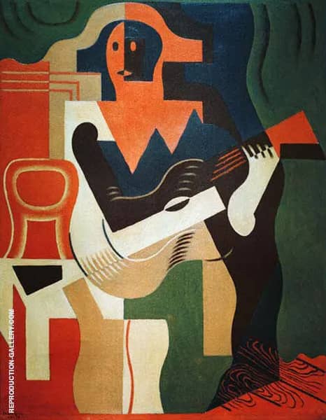 Harlequin with Guitar 1919 by Juan Gris | Oil Painting Reproduction