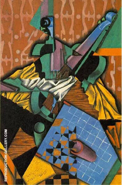 Violin and Checkerboard 1913 by Juan Gris | Oil Painting Reproduction