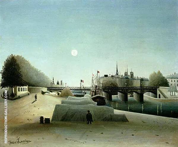 View of the Ile Saint Louis seen from Port Saint Nicolas 1888 | Oil Painting Reproduction