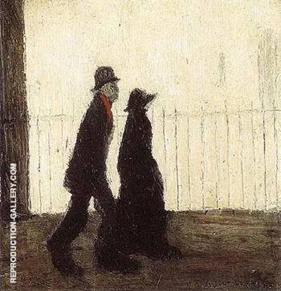 Going for a Walk 1942 by L-S-Lowry | Oil Painting Reproduction