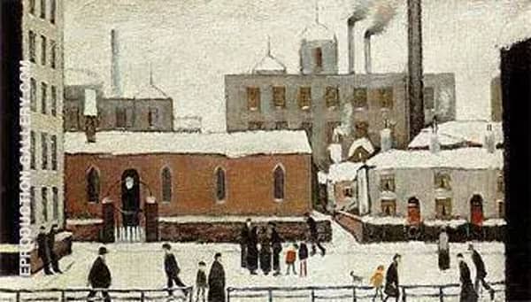 Snow in Manchester 1946 by L-S-Lowry | Oil Painting Reproduction