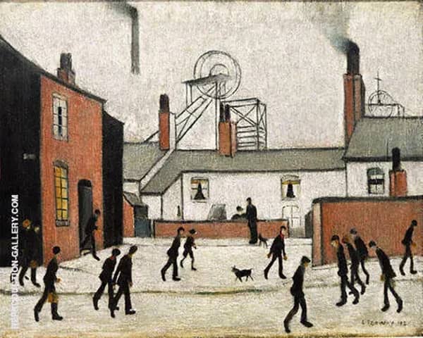 Mill Workers 1948 by L-S-Lowry | Oil Painting Reproduction