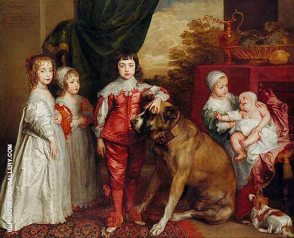The five Eldest Children of Charles 1637 | Oil Painting Reproduction