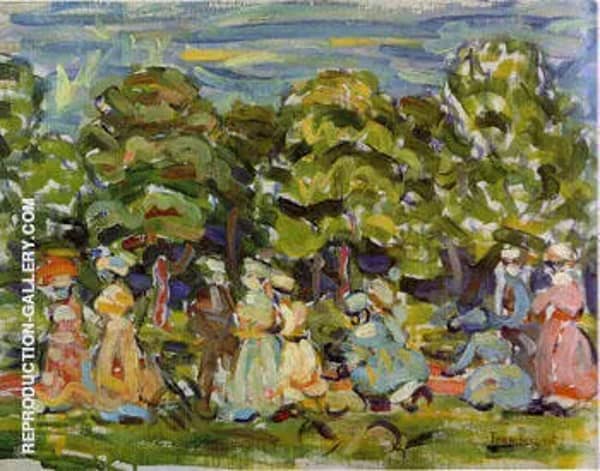 Summer in the Park 1908 by Maurice Prendergast | Oil Painting Reproduction