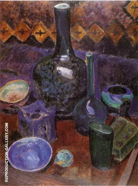 Still Life Vase and Objects c1907 | Oil Painting Reproduction