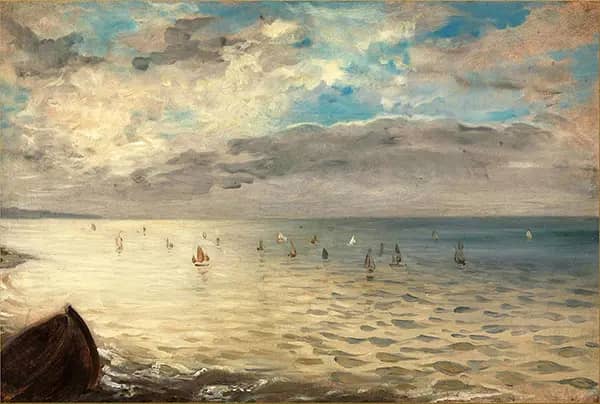 The Sea from the Heights of Dieppe 1852 | Oil Painting Reproduction