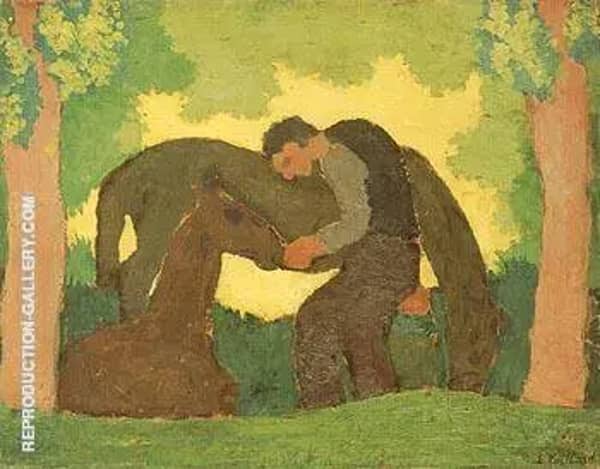 Man with Two Horses by Edouard Vuillard | Oil Painting Reproduction
