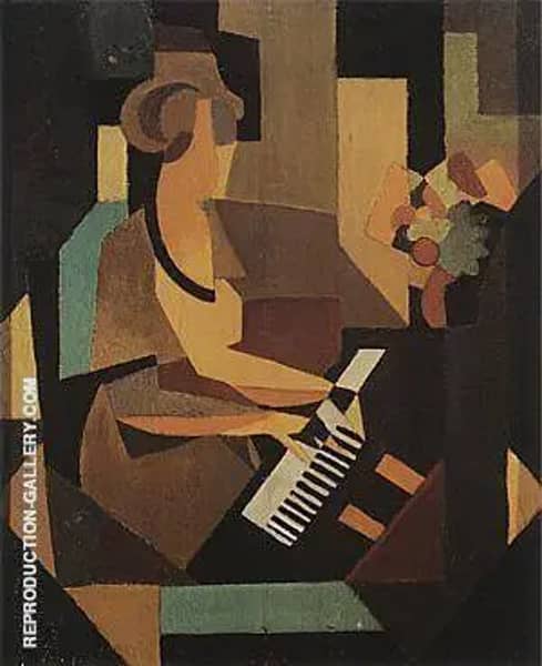 Georgette at the Piano 1923 by Rene Magritte | Oil Painting Reproduction