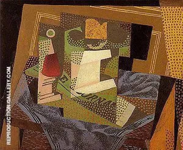 Fruit Dish on a Blue Tablecloth 1916 | Oil Painting Reproduction