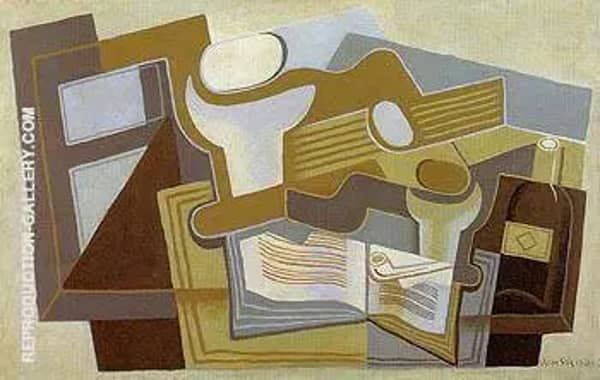 Guitar and Fruit Fish 1921 by Juan Gris | Oil Painting Reproduction