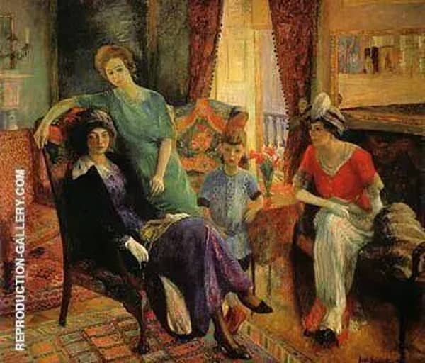 Family Group 1910 by William Glackens | Oil Painting Reproduction