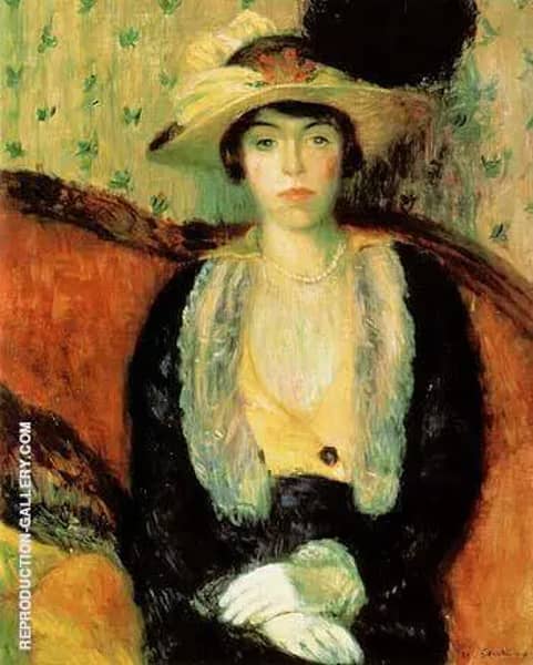 Miss Olga D 1910 by William Glackens | Oil Painting Reproduction