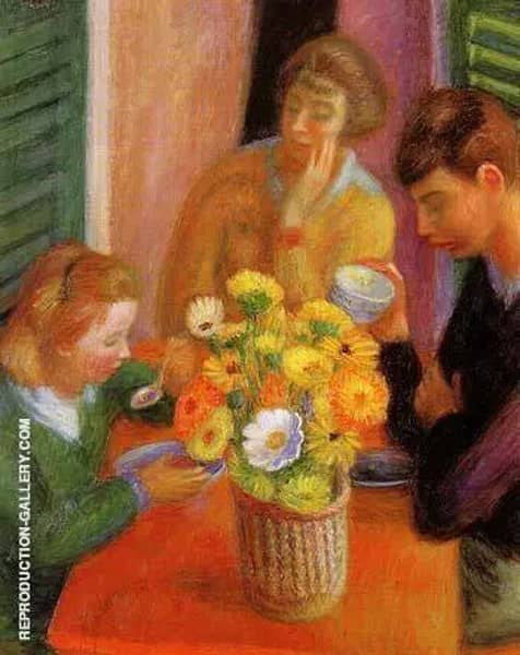 Breakfast Porch 1925 by William Glackens | Oil Painting Reproduction