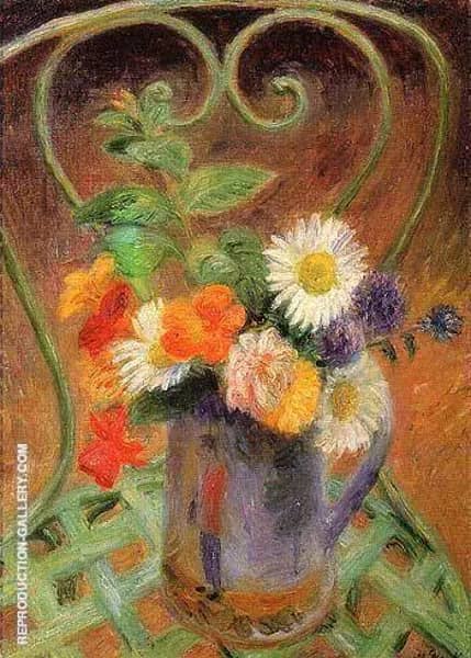 Flowers on a Gardan Chair 1925 | Oil Painting Reproduction