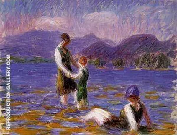 Lake Bathers 1920 by William Glackens | Oil Painting Reproduction