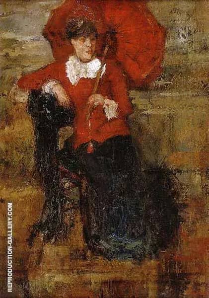 The Lady with the Red Parasol 1880 | Oil Painting Reproduction
