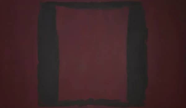 Seagram Mural Section 3 Black on Maroon | Oil Painting Reproduction
