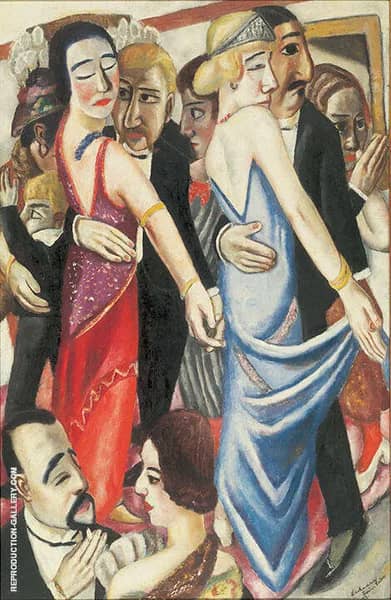 Dance in Baden Baden 1923 by Max Beckmann | Oil Painting Reproduction