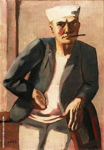 Self Portrait in a White Cap 1926 | Oil Painting Reproduction