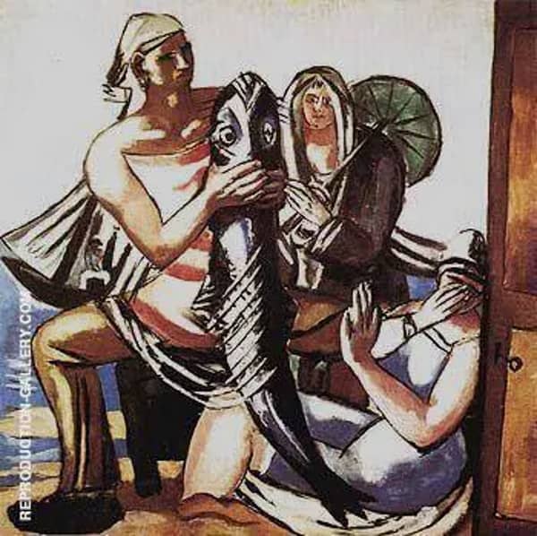 The Catfish 1929 by Max Beckmann | Oil Painting Reproduction