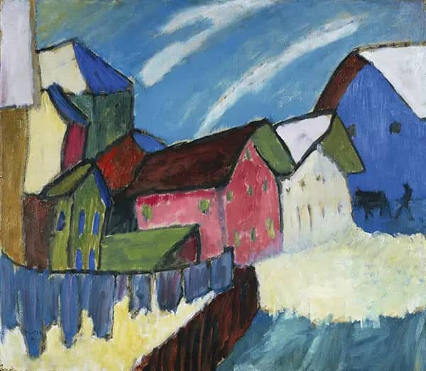 Village Street in Winter 1911 | Oil Painting Reproduction