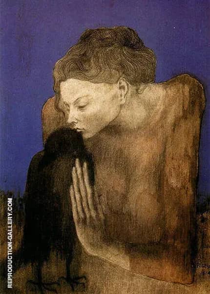 Woman with a Crow 1904 by Pablo Picasso | Oil Painting Reproduction