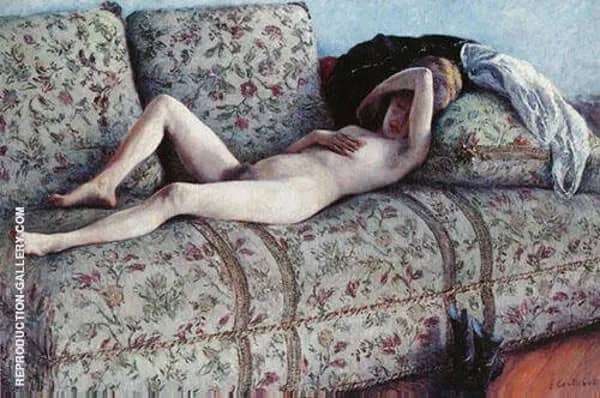 Nu au Divan c1880 by Gustave Caillebotte | Oil Painting Reproduction