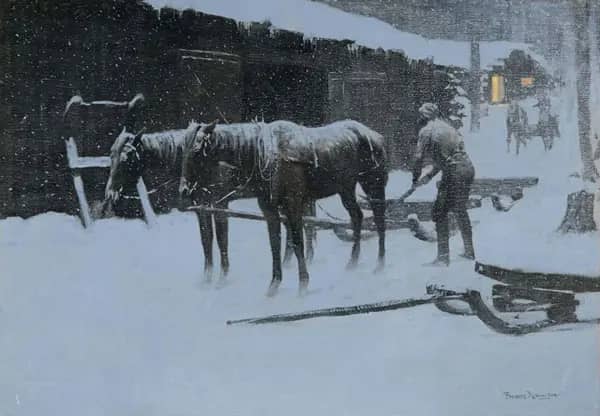 The End of the Day 1904 by Frederic Remington | Oil Painting Reproduction
