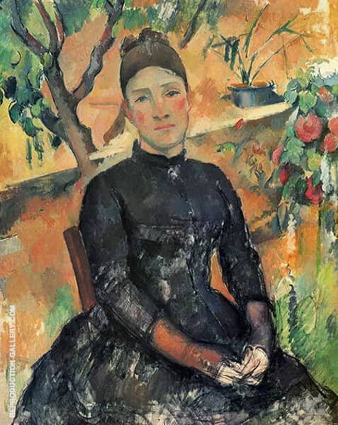 Madame Cezanne in the Greenhouse | Oil Painting Reproduction