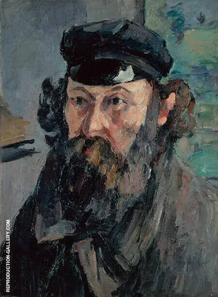 Self Portrait in a Casquette by Paul Cezanne | Oil Painting Reproduction
