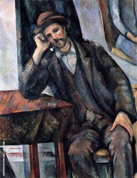 Man Smoking a Pipe by Paul Cezanne | Oil Painting Reproduction